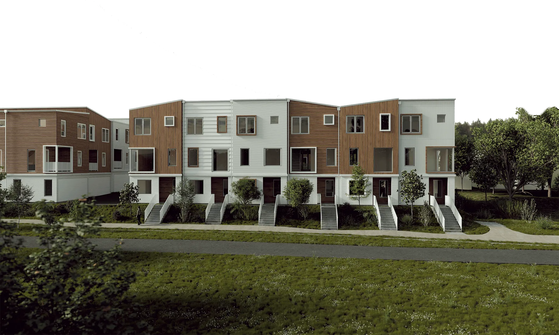 Ethel Street townhomes at Leach Street Commons